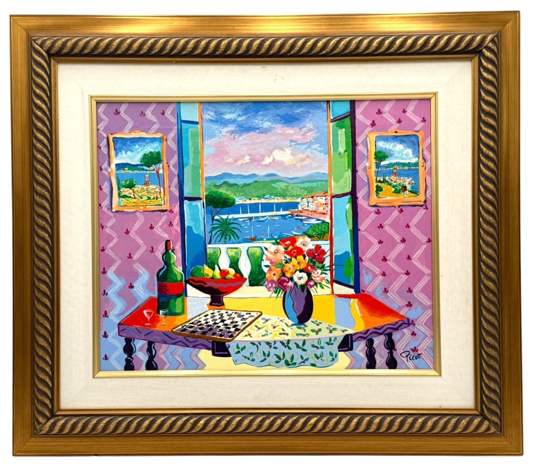 Jean-Claude Picot Serigraph Le Salon a St. Tropez (1 of 14)