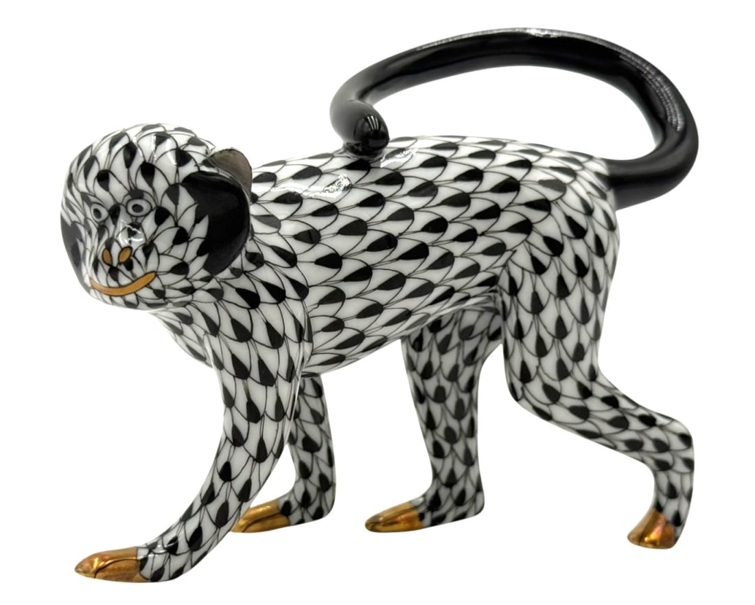 Herend Rothschild Fishnet Monkey Figurine (1 of 5)