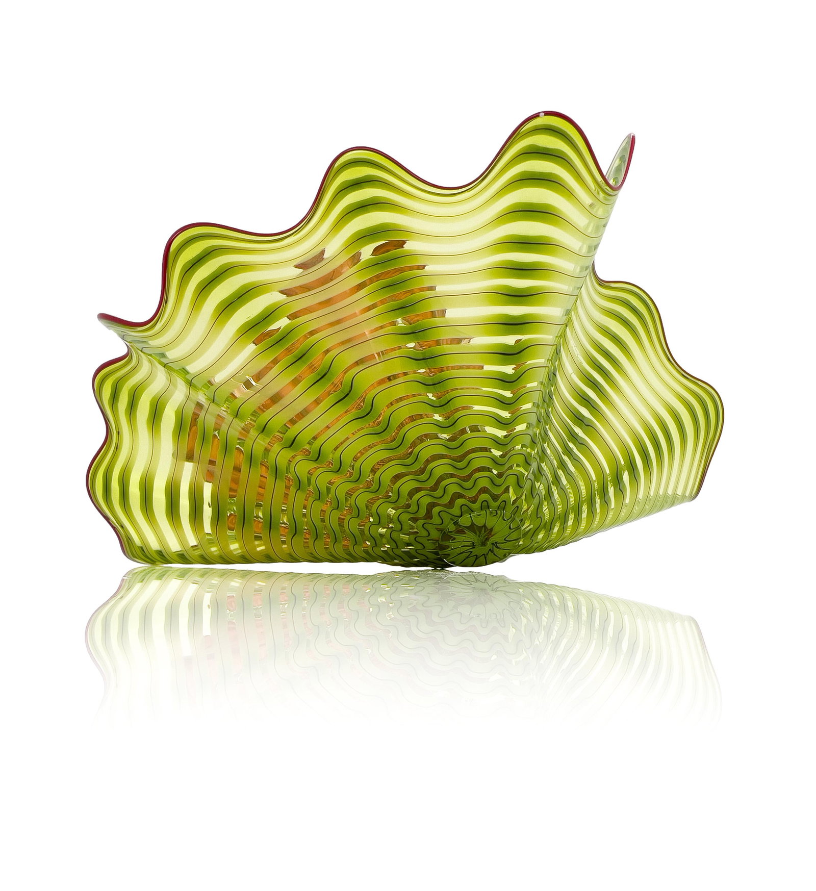 CHARTREUSE PERSIAN PAIR" ART GLASS SCULPTURE (1 of 9)