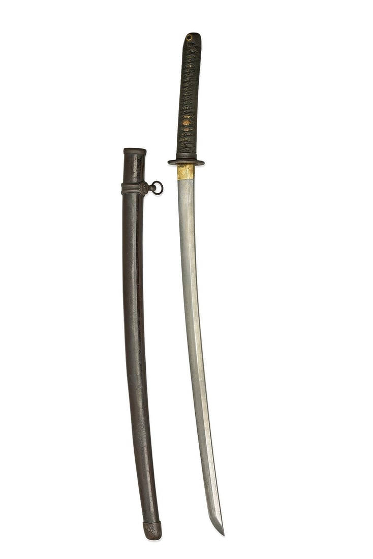 A SCARCE JAPANESE LATE WAR 1944 PATTERN ARMY OFFICER'S SHIN-GUNTO KATANA (1 of 2)