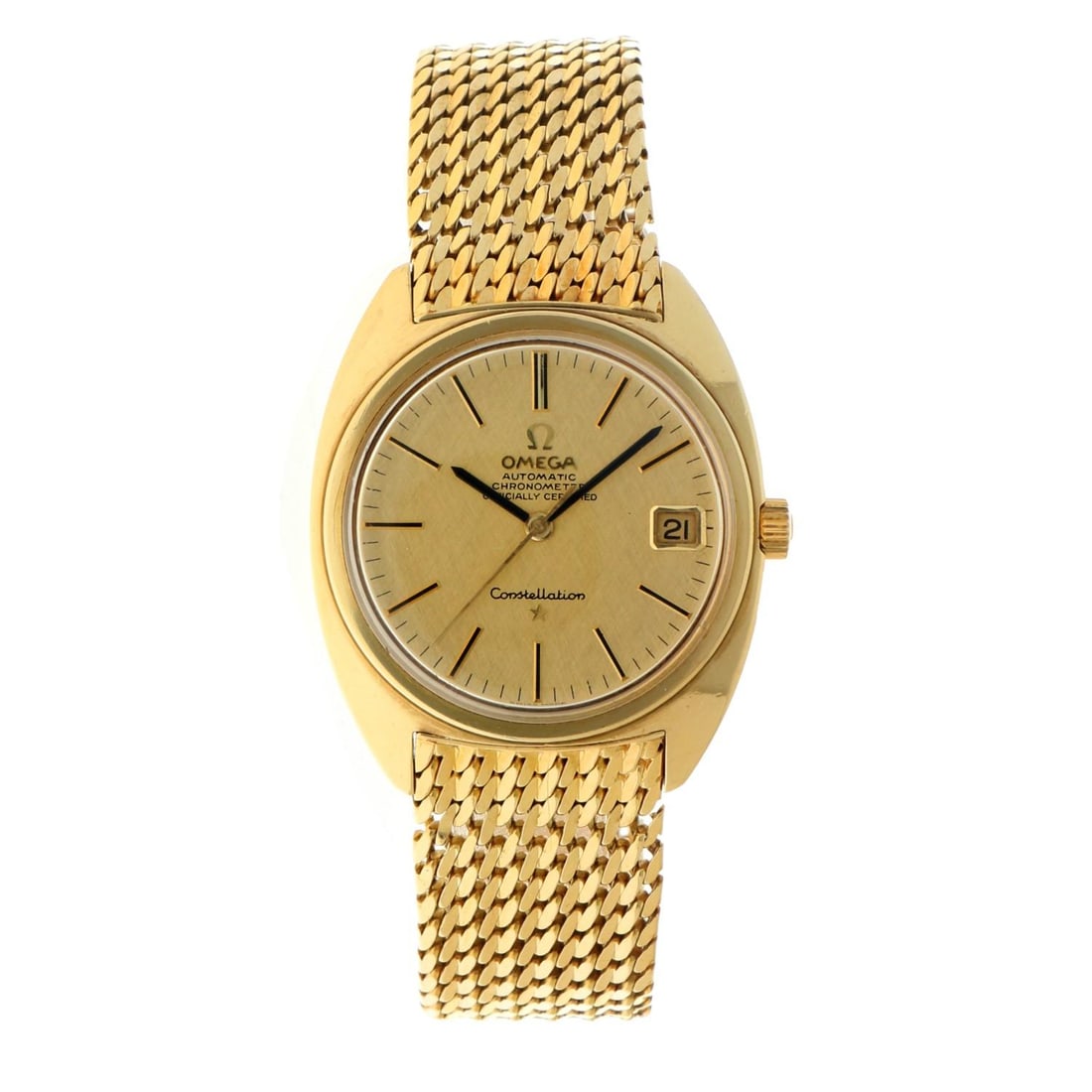 Omega Constellation 18K. 'Linen' 168.009 - Men's watch - approx. 1968 (1 of 7)