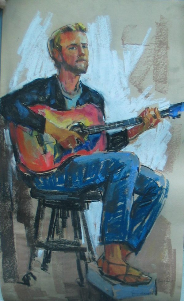 Pastel of a young man by John Cuthbert Hare: Pastel of a young man by John Cuthbert Hare (1908-1978), Provincetown, Ma and Florida artist. Hare studied at the Pratt Institute in Brooklyn, NY. Known for his harbor and marine watercolors and oils.