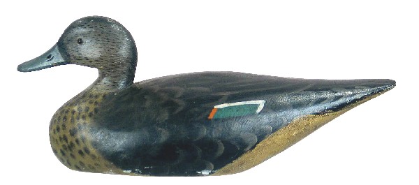 Pintail hen by A.E. Crowell, East Harwich, MA. Dec: Pintail hen by A.E. Crowell, East Harwich, MA. Decoy has been completely restored many years ago. No brand. 1200-1800