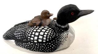 Miniature Loon with Two Nestlings by Sparre (1 of 3)
