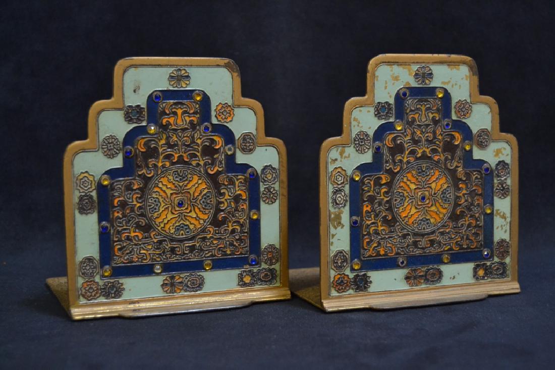 TIFFANY STUDIOS NEW YORK 2008 ENAMELED BOOKENDS (1 of 3)