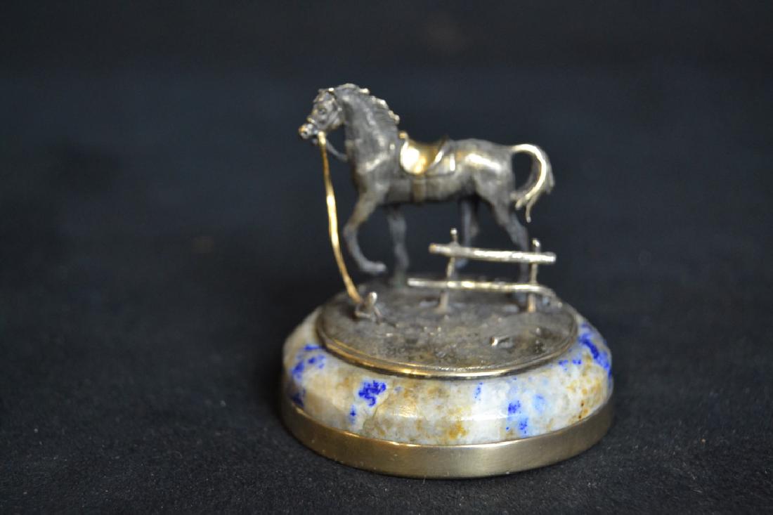 RUSSIAN SILVER HORSE PAPERWEIGHT (1 of 4)