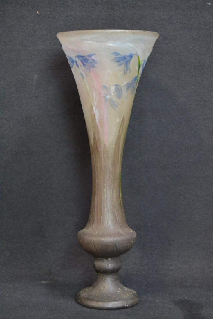 SIGNED DAUM NANCY FLORAL PATTERN VASE (1 of 3)