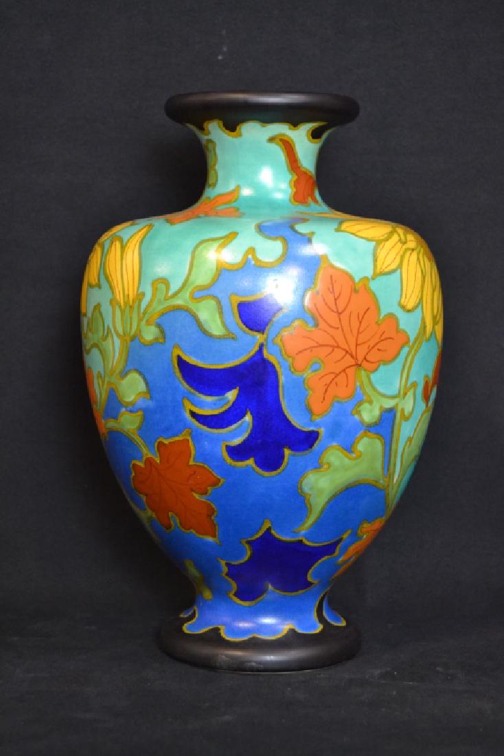 LARGE GOUDA POTTERY SUNFLOWER VASE (1 of 2)