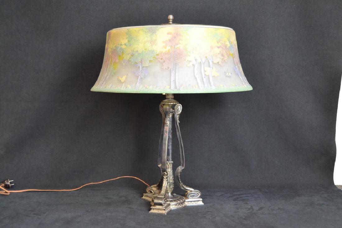 SIGNED PAIRPOINT REVERSE PAINTED LAMP (1 of 8)