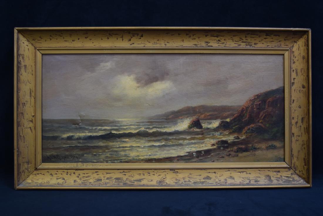 ASTLEY (A.D.M.) COOPER O/C SEASCAPE DATED 1914 (1 of 2)
