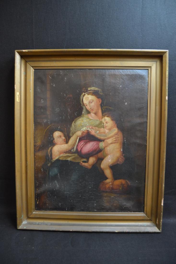 19TH CENTURY MADONNA WITH CHILD O/C (1 of 10)