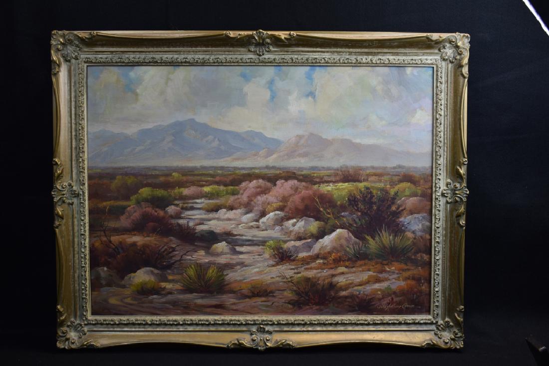 JOHN ANTHONY CONNER "CALIFORNIA DESERT" O/C: PAINTING IS 22" X 30"--SIGNED LOWER RIGHT
