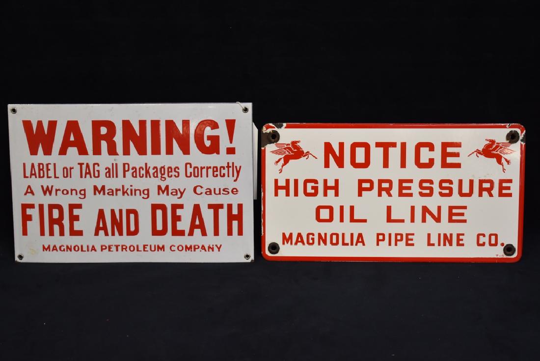2 MAGNOLIA (MOBIL) PETROLEUM SSP SIGNS (1 of 2)