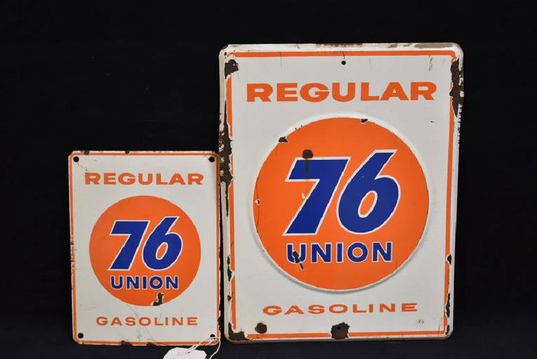 2 Union 76 Regular Gasoline Pump Plates Ssp Signs