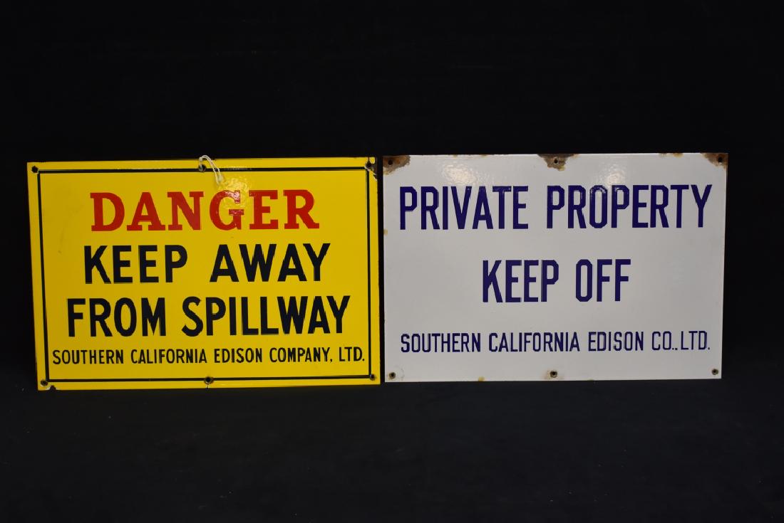 QTY 2 DANGER & PRIVATE PROP EDISON SSP SIGNS (1 of 2)