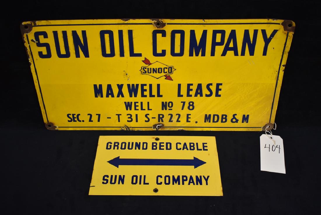 2 SUNOIL SUNOCO GASOLINE COMPANY SSP SIGNS (1 of 2)
