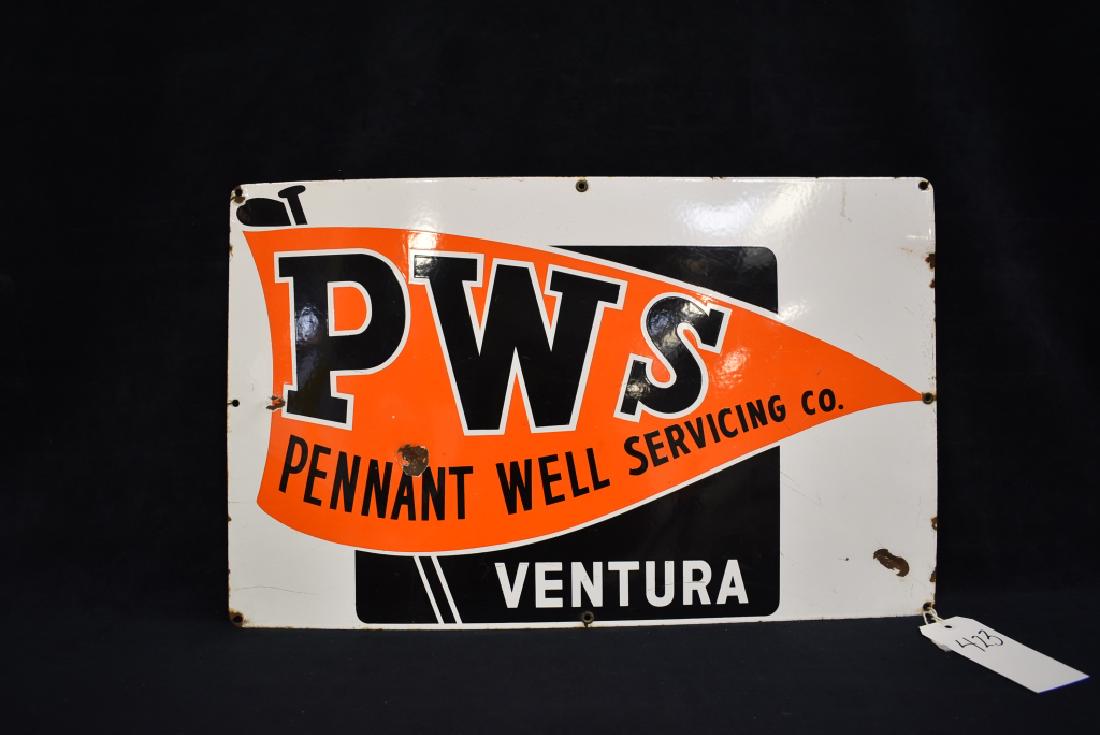 PENNANT WELL SERVICING CO VENTURA SSP SIGN: VENTURA CALIFORNIA--15" X 24"