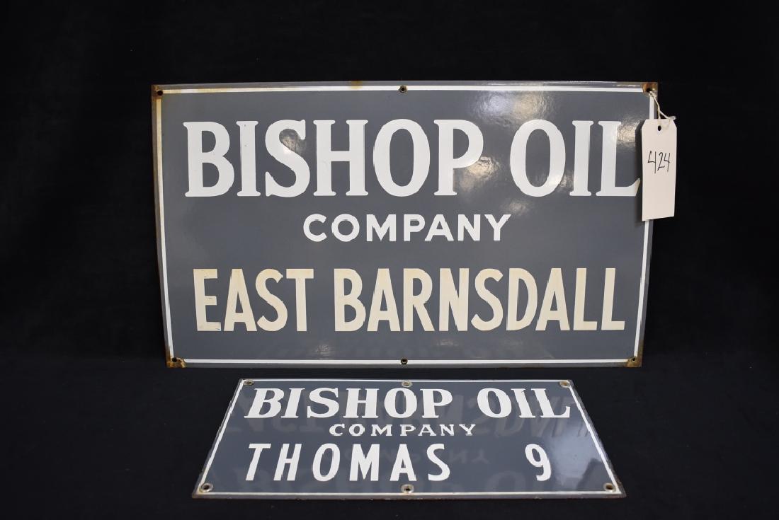 2 BISHOP OIL COMPANY SSP SIGNS (1 of 2)