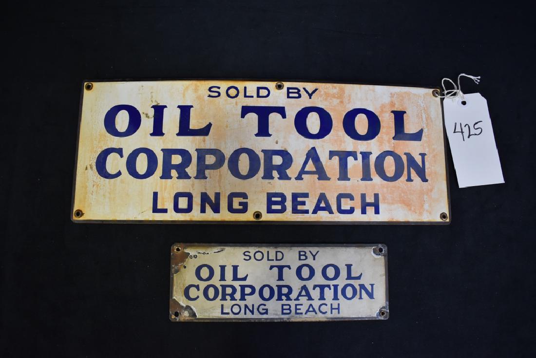 2 SOLD BY OIL TOOL CORP LONG BEACH SSP SIGNS (1 of 2)