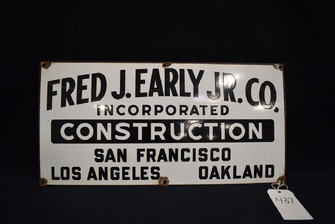 FRED J. EARLY JR. CO. CONSTRUCTION SSP SIGN (1 of 2)