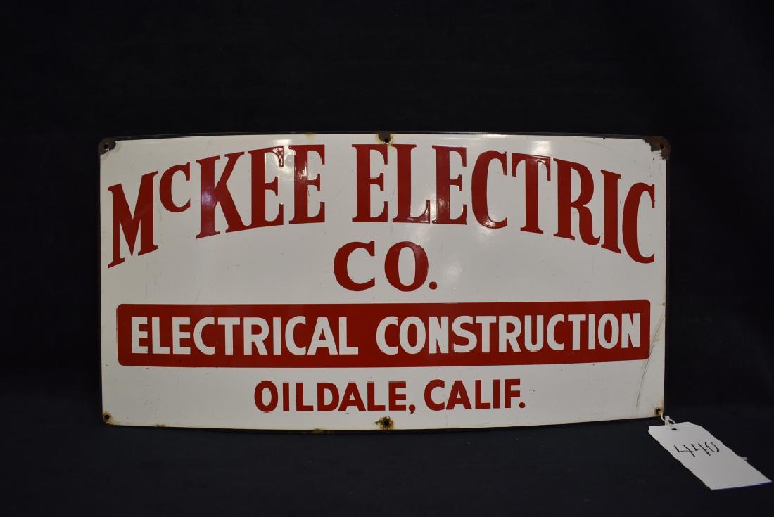 McKEE ELECTRIC CO. OILDALE CALIFORNIA SSP SIGN (1 of 2)