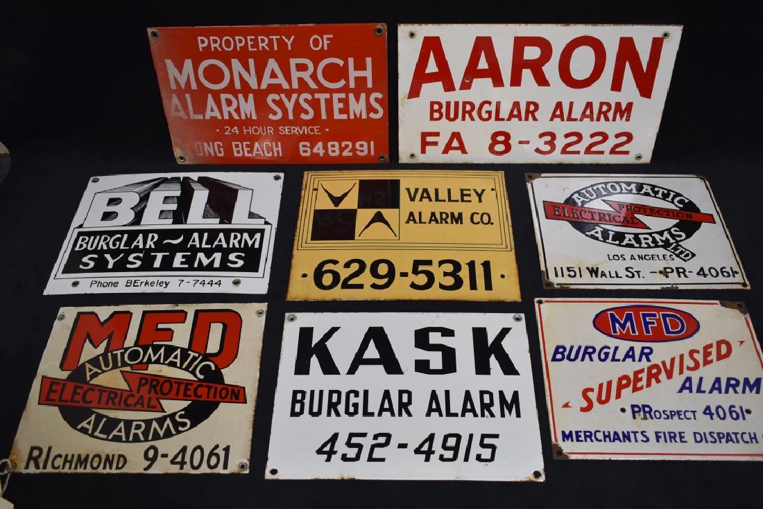 8 ALARM COMPANY SSP SIGNS (1 of 2)