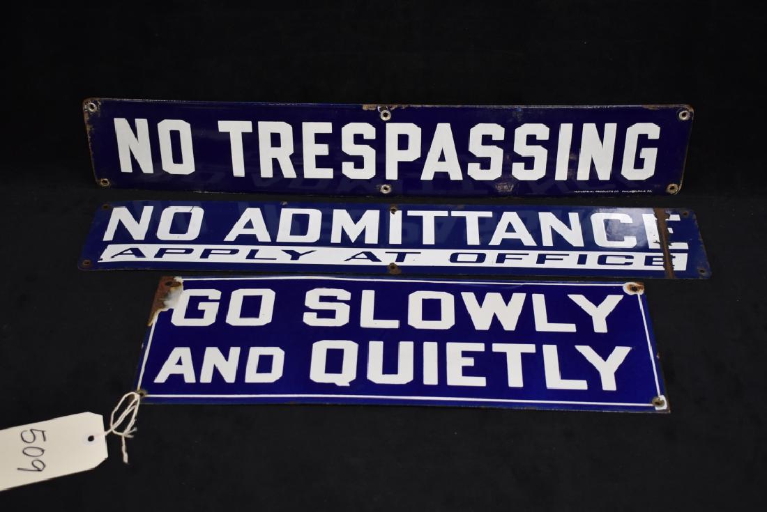 3 ASSORTED NOTICE AND WARNING SSP SIGNS (1 of 2)