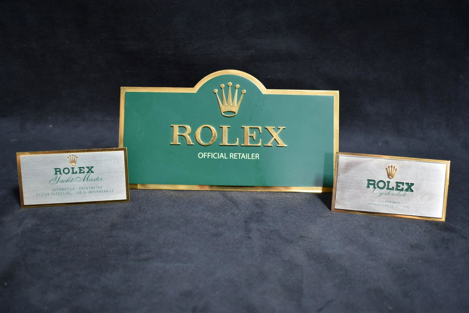 LOT OF 3 ROLEX STAND UP PLAQUES (1 of 7)