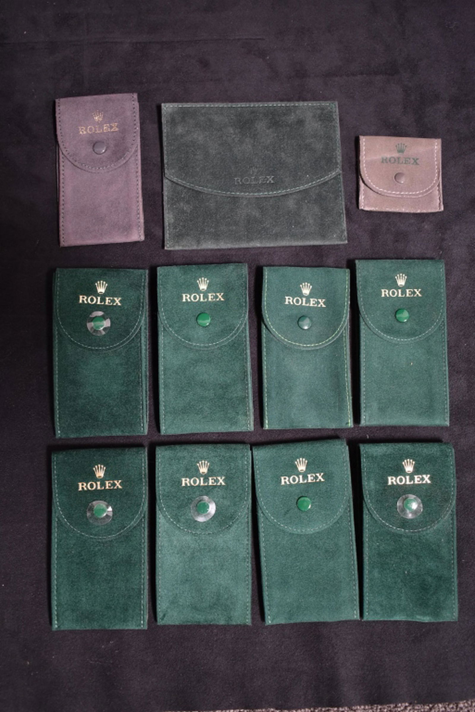 LOT OF 11 ROLEX SERVICE/TRAVEL CASE POUCHES (1 of 2)
