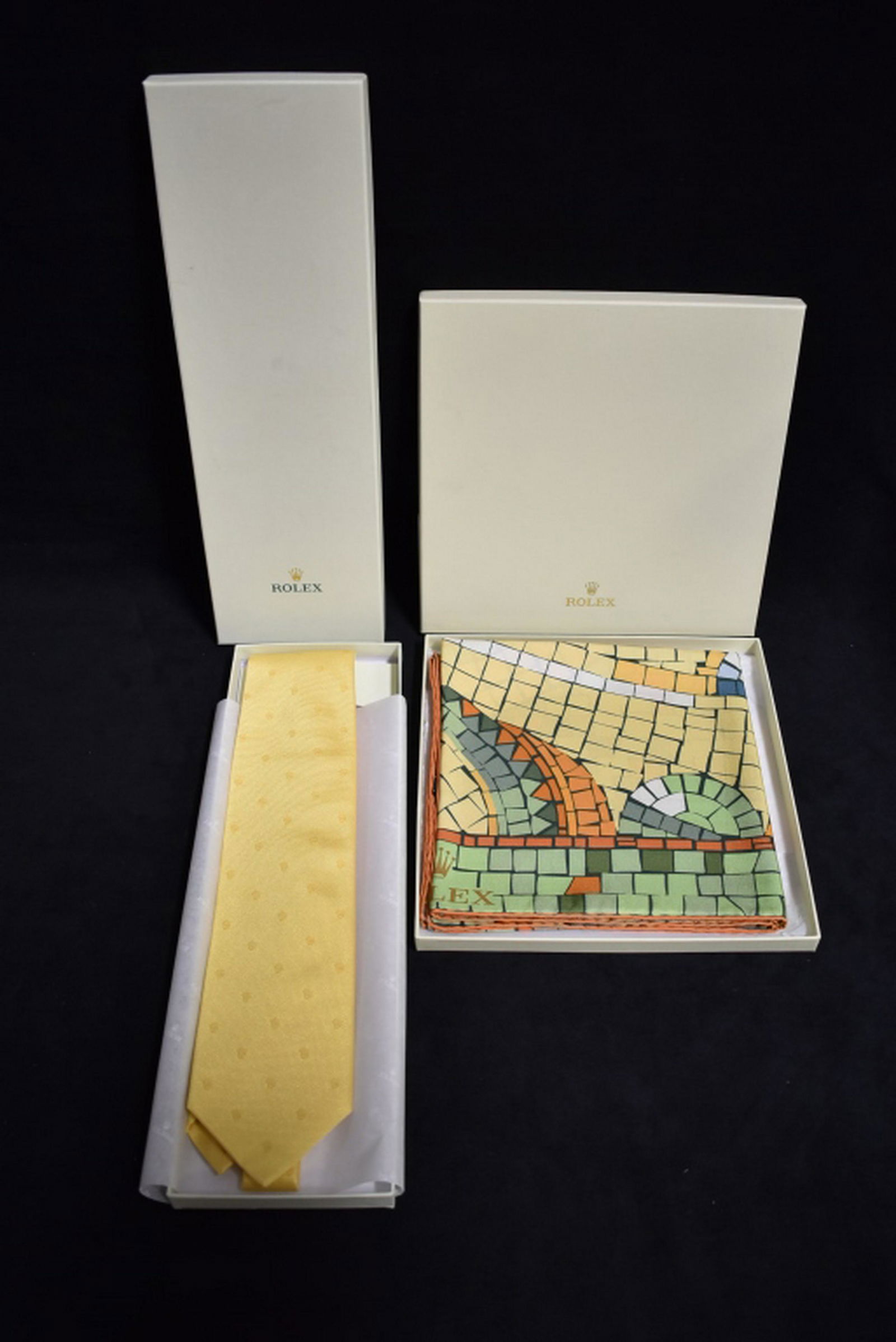 LOT OF 2 ROLEX SCARF AND ROLEX TIE (1 of 7)