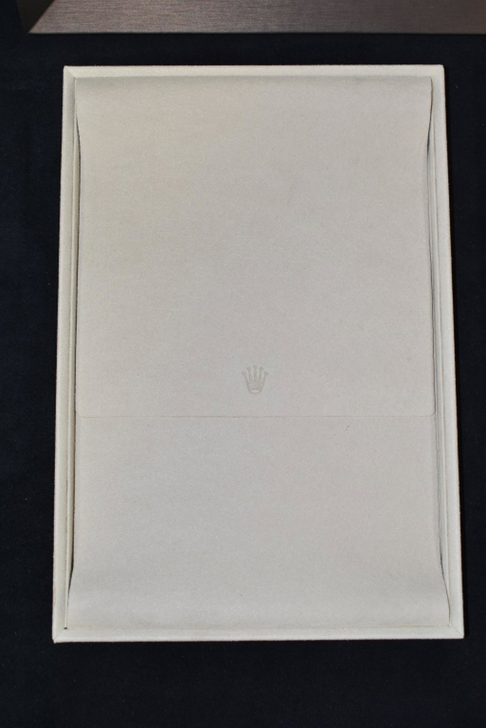 ROLEX WATCH TRAY WITH 2 INSERTS: ROLEX WATCH TRAY WITH 2 INSERTS, APPROX 14" X 11"