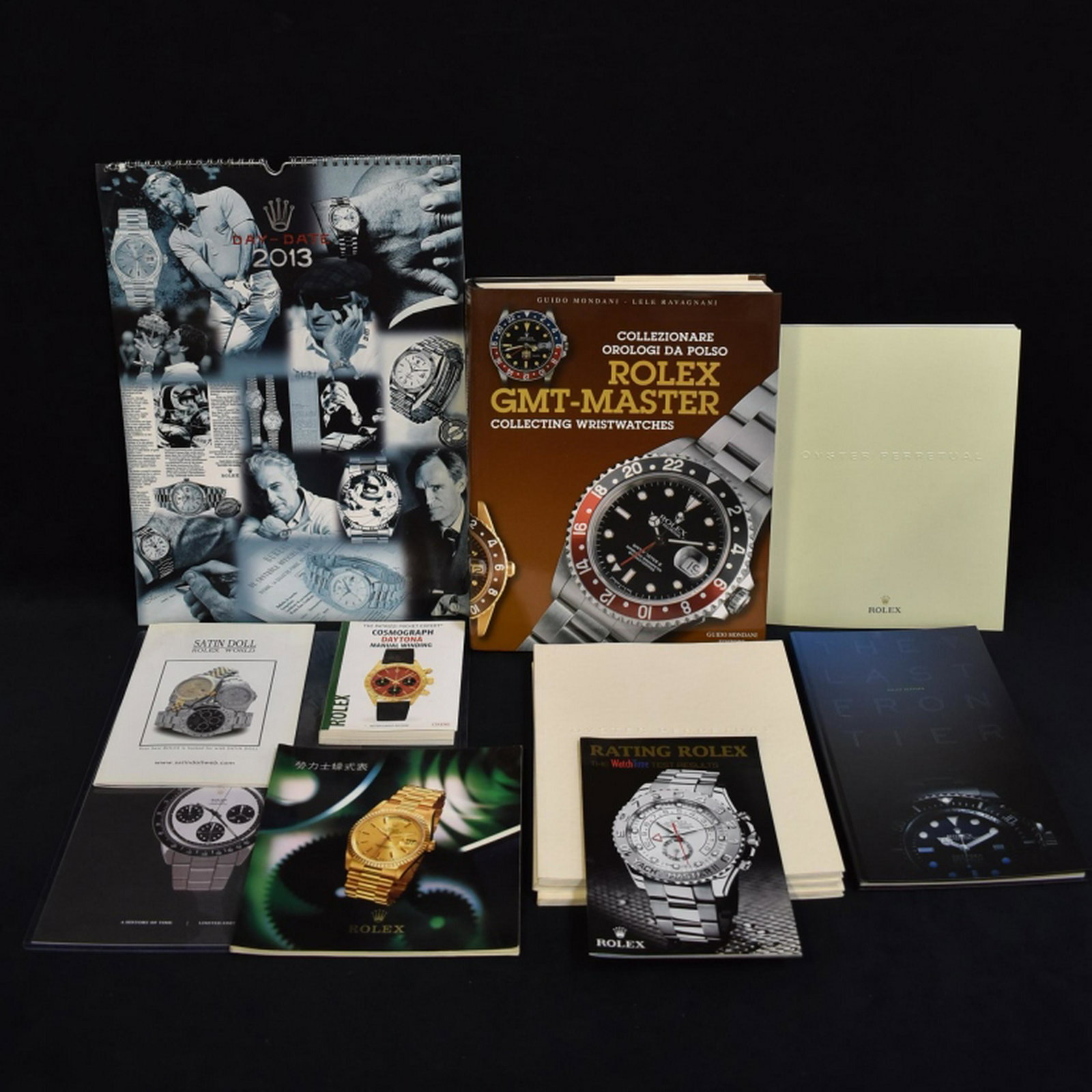 LOT OF ROLEX PAPER, MEDIA BOOKS, ADS ETC: LOT OF ROLEX PAPER MEDIA, BOOKS, ADS ETC.