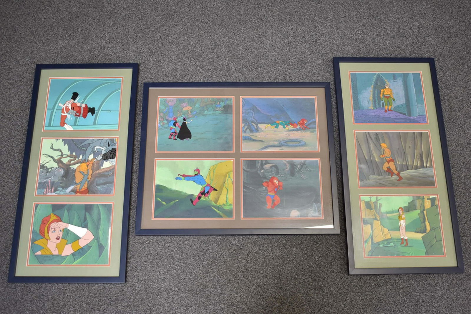 10 FRAMED HE-MAN HAND PAINTED ANIMATION CELLS (1 of 5)