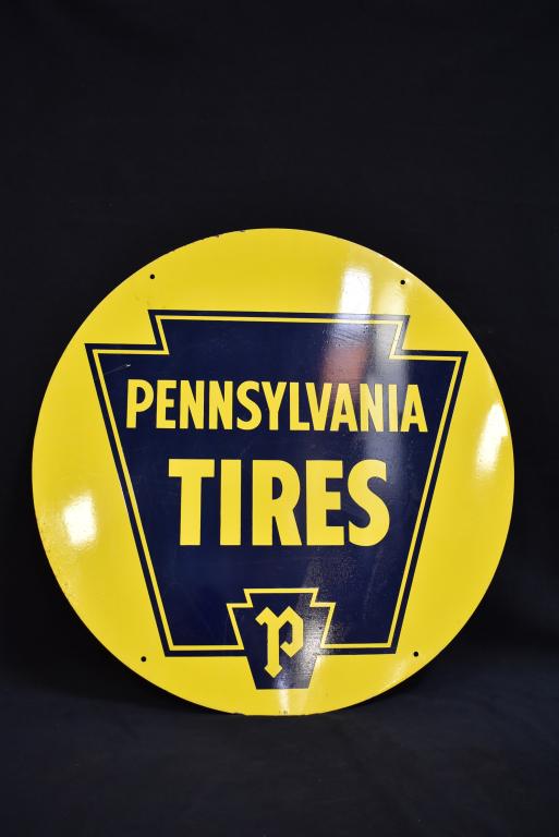 ROUND PENNSYLVANIA TIRES DSP SIGN (1 of 2)