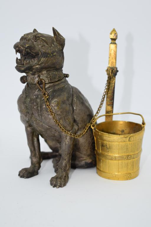 ALEXANDER LEONARD BRONZE DOG CIGARETTE HOLDER (1 of 5)