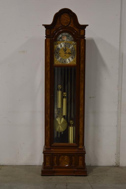 HERSCHEDE 9 TUBE 3 WEIGHT GRANDFATHER CLOCK (1 of 3)