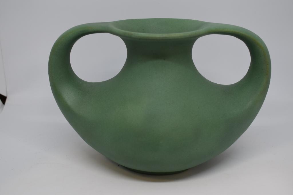 SIGNED TECO DOUBLE HANDLED VASE (1 of 3)