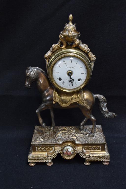 ANTIQUE GERMAN MOVEMENT BRASS HORSE CLOCK Jan 01, 2020 Redlands