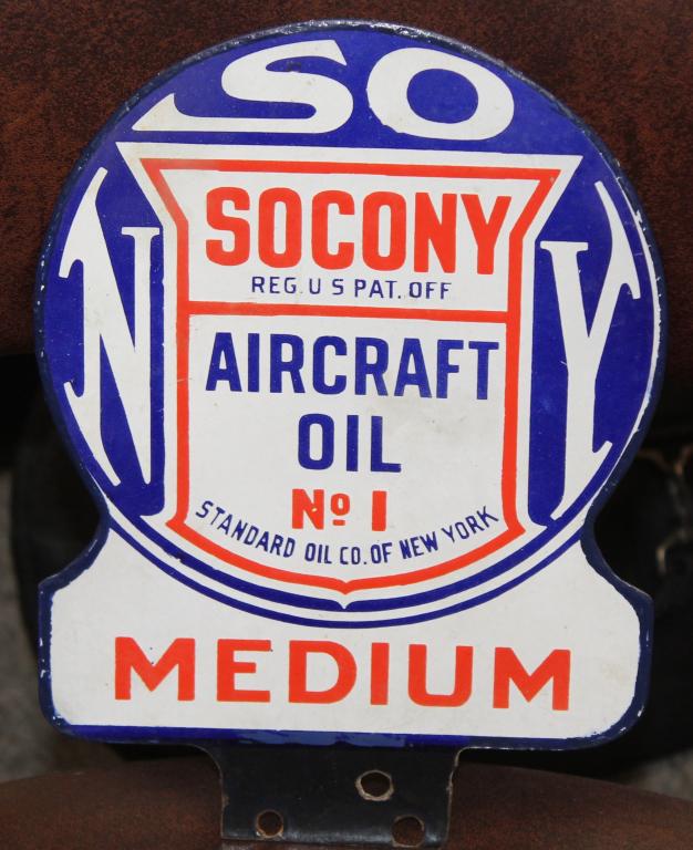 Socony Standard of NY aircraft oil medium No1 Sign (1 of 7)
