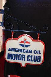 American oil motor club 3-D hanging plastic sign (1 of 6)