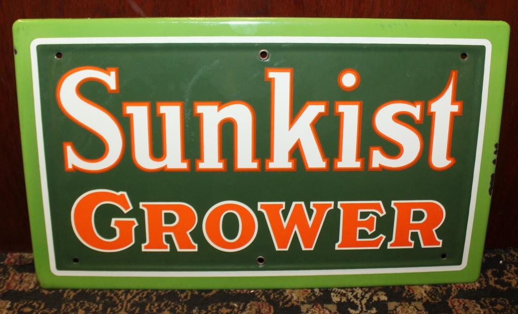 1940s Sunkist grower enamel sign (TAC) (1 of 4)