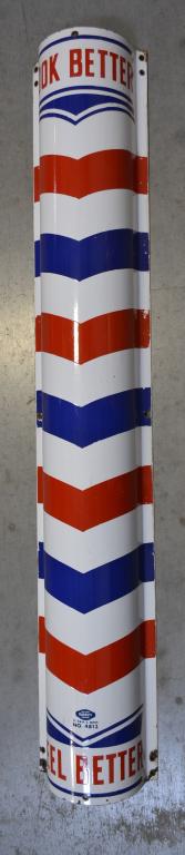 Look Better Feel Better Barber Porcelain Sign (1 of 1)