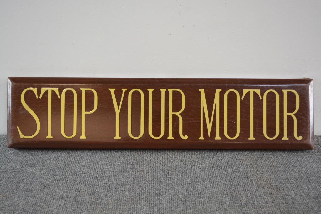 (Texaco) Stop Your Motor Porcelain Sign (TAC) (1 of 2)