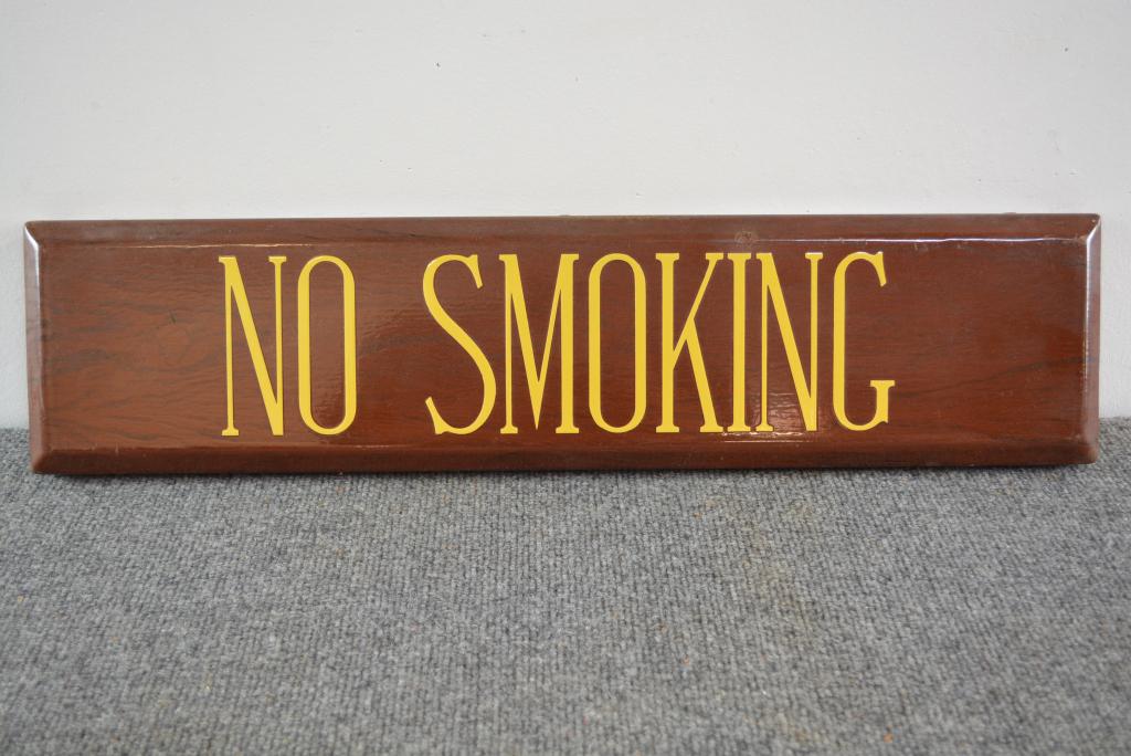 (Texaco) No Smoking Porcelain Sign (TAC) (1 of 2)