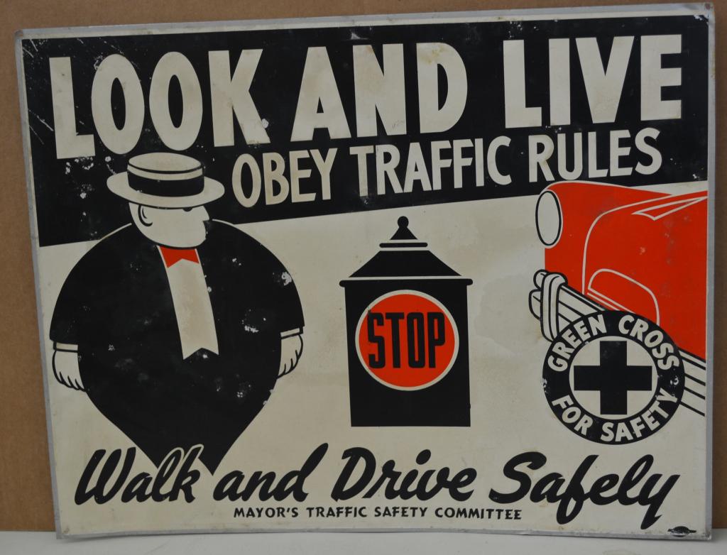 Green Cross For Safety Metal Sign (TAC) (1 of 3)