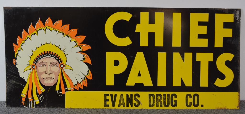 Chief Paints w/logo Metal Sign (1 of 3)
