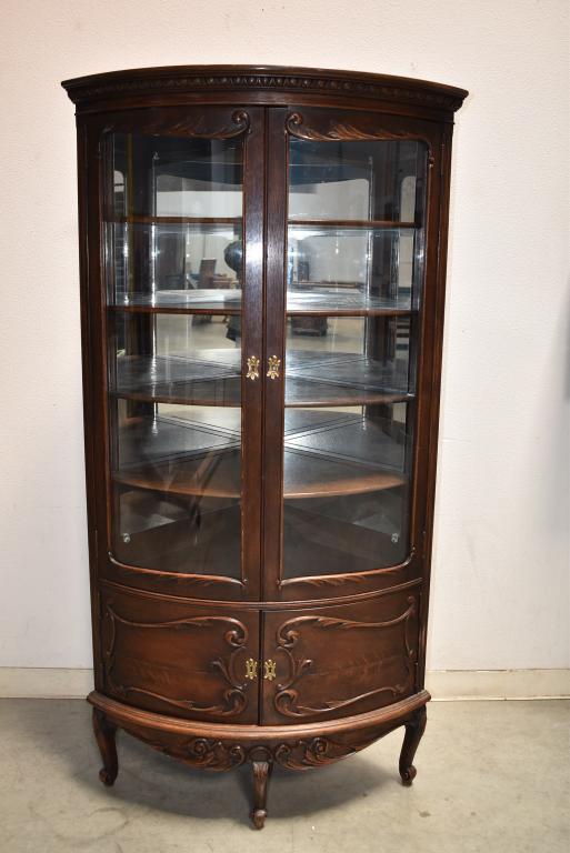 1900'S AMERICAN OAK 2 DOOR CORNER CABINET (1 of 4)