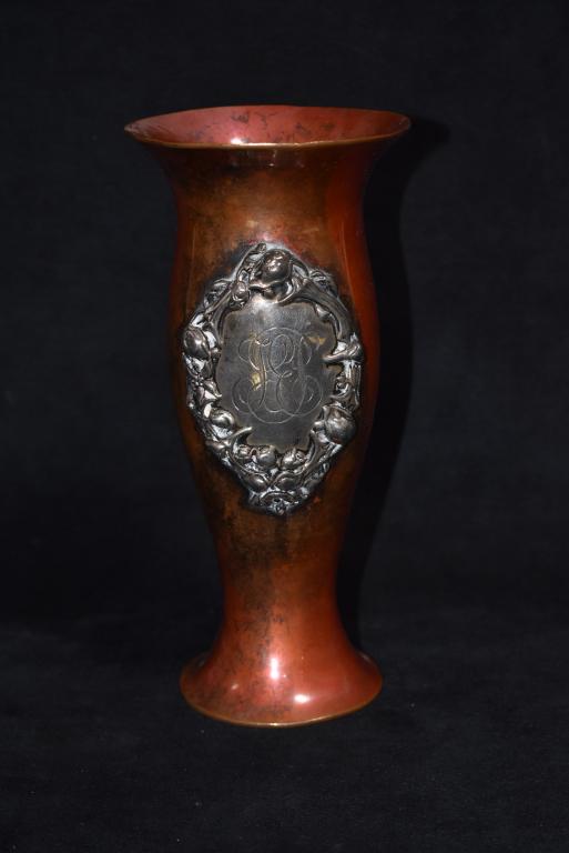 ANTIQUE GORHAM MIXED METAL VASE (1 of 4)
