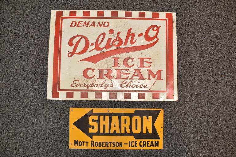 2 TIN ICE CREAM SIGNS (1 of 1)
