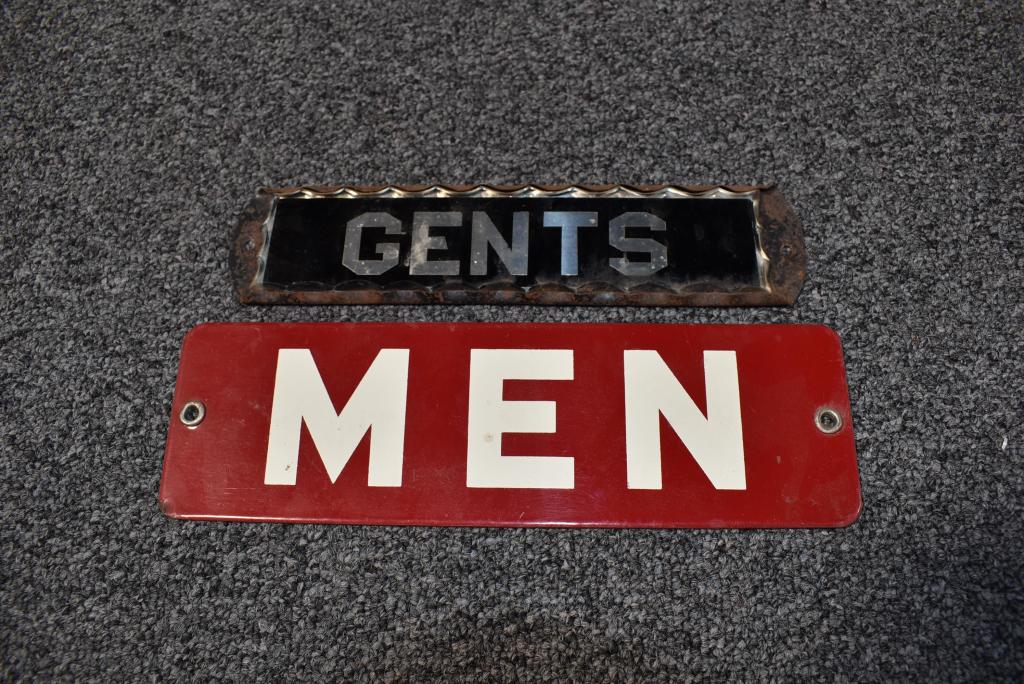 2 MEN'S RESTROOM SIGNS (1 of 2)